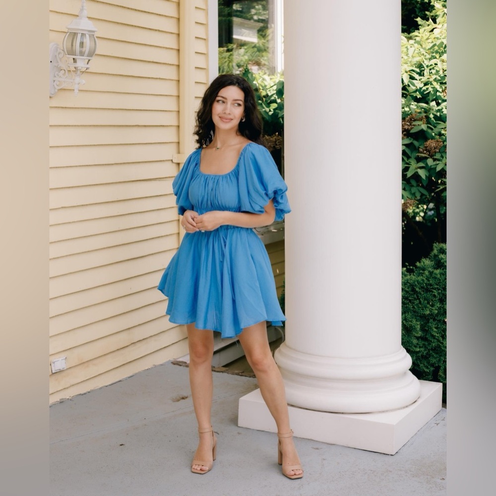 Puff Sleeve Mini Dress